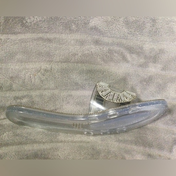 Lauren Lorraine Jane Clear Rhinestone Embellished Jelly Sandal Size 6 - Picture 8 of 10